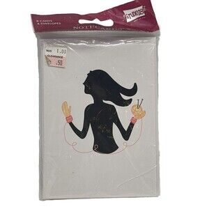 Studio 18 Notecards Knitting Yellow Mittens